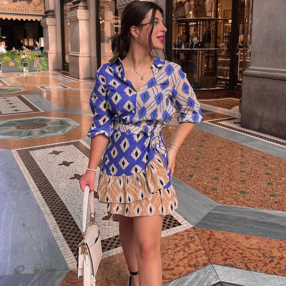 BLOGGER'S FAVE! Zara 2 Piece Printed Skirt And Blouse Set NWT - Picture 8 of 16